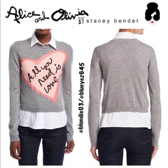 Alice + Olivia x The Beatles “Nikia” sweater XS - Picture 1 of 4